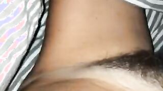 Masturbating hairy wife