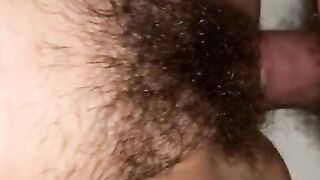 Fuck wet hairy pussy close up
