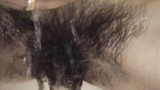 Hairy mature Inge V2- Undressed and showered