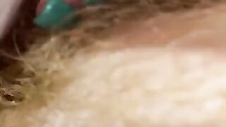 Hairy Redhead Fingers in Front of Mom