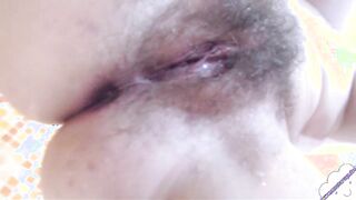 Mom enjoying fingerring her hairy pussy