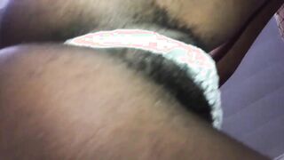 hairy flower in lace panties