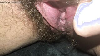 Dripping pussy gushes after birth
