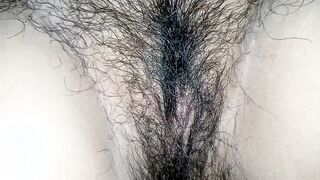 Hairy Wife moans During Forplay