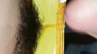 cum in new panties :)