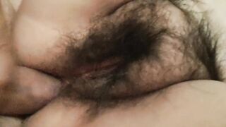 BBW Mom ANAL fuck with lover hairy pussy