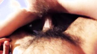 Hairy amateur wife kiss fuck POV housewife real