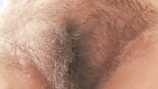 Perverted wife showing her hairy pussy to neighbor