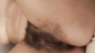 Touching and fooling out of Dema's hairy pussy until I cum in her mouth