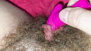 Toying My Fat Hairy Clit For Your Pleasure.