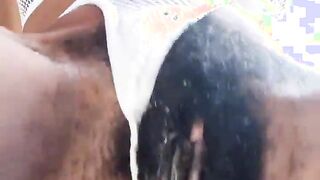 Slutty Hairy Girl Cums with Dildo in Pussy and Anal Plug 488034678