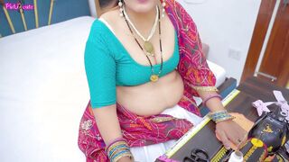 Indian Bahu get Hard Fucked in Hairy Tight Pussy by Sasur ji when bahu takes measurement 94545375